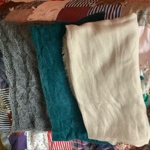 3 scarves - different styles